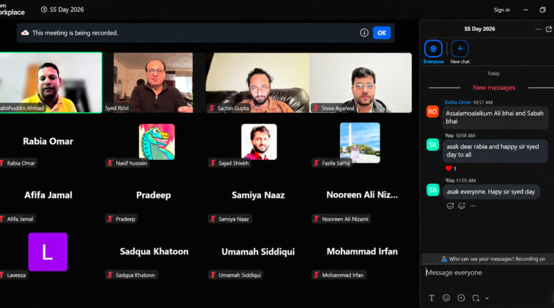 Awardees of the Sir Syed Global Scholar Award (SSGSA) came together virtually to celebrate the 209th birth anniversary of Sir Syed Ahmad Khan.